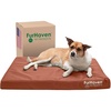 FurHaven Water-Resistant Orthopedic Dog Bed for Large Dogs, Oxford Polycanvas Mattress with Orthopedic Solid Slab Foam for Joint Support, Removable Washable Cover, Jumbo XL, Stone Gray(Chestnut)