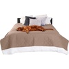 FurHaven Waterproof Blanket & Furniture Protector Cover with Non-Slip Backing, Machine Washable, Jumbo/King, Quilted Twill, Gray(Quilted Brownstone)