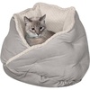 Furhaven 24″ Round Pet Bed for Indoor Cats & Medium/Small Dogs, 100% Washable, For Pets Up to 35 lbs – Minky Plush & Velvet Hug Bed – Silver Gray, 24-inch(Hug Bed – Minky & Velvet (Silver Gray))