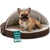 Furhaven 26″ Round Orthopedic Dog Bed for Medium/Small Dogs w/ Removable Washable Cover, For Dogs Up to 30 lbs – Sherpa & Suede Snuggery – Gray, 26-inch(Espresso)