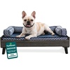 Furhaven Elevated Dog Bed Frame for 30″ x 20″ Medium Dog Beds, Easy Assembly – Mid-Century Modern Bed Frame – Gray Wash, Medium(Veneer Gray Wash)