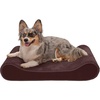Furhaven Memory Foam Dog Bed for Large Dogs w/ Removable Washable Cover, For Dogs Up to 75 lbs – Ultra Plush Faux Fur & Suede Luxe Lounger Contour Mattress – Gray, Jumbo/XL(Espresso)