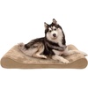 Furhaven Memory Foam Dog Bed for Large Dogs w/ Removable Washable Cover, For Dogs Up to 75 lbs – Ultra Plush Faux Fur & Suede Luxe Lounger Contour Mattress – Gray, Jumbo/XL(Camel)