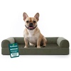 Furhaven Orthopedic Dog Bed for Large Dogs w/ Removable Bolsters & Washable Cover, For Dogs Up to 95 lbs – Quilted Sofa – Navy (Blue), Jumbo/XL(Dark Sage)