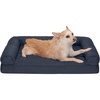 Furhaven Orthopedic Dog Bed for Large Dogs w/ Removable Bolsters & Washable Cover, For Dogs Up to 95 lbs – Quilted Sofa – Navy (Blue), Jumbo/XL(Iron Gray)
