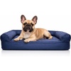 Furhaven Orthopedic Dog Bed for Large Dogs w/ Removable Bolsters & Washable Cover, For Dogs Up to 95 lbs – Quilted Sofa – Navy (Blue), Jumbo/XL(Navy Blue)