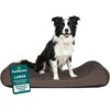 Furhaven Orthopedic Dog Bed for Large Dogs w/ Removable Washable Cover, For Dogs Up to 150 lbs – Ultra Plush Faux Fur & Suede Luxe Lounger Contour Mattress – Gray, Jumbo Plus/XXL(Chocolate)