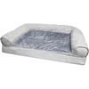 Furhaven Orthopedic Dog Bed for Large/Medium Dogs w/ Removable Bolsters & Washable Cover, For Dogs Up to 55 lbs – Plush & Suede Sofa – Gray, Large(Gray)