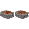 Furhaven Self-Warming Cat Bed for Indoor Cats, 4-Beds-in-1 & Washable – Plush Long Faux Fur Convertible Cuddler – Gray, Small(Small (Pack of 2))
