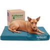 Furhaven Water-Resistant Orthopedic Dog Bed for Large Dogs w/ Removable Washable Cover, For Dogs Up to 95 lbs – Indoor/Outdoor Logo Print Oxford Polycanvas Mattress – Stone Gray, Jumbo/XL(Water-Resistant Logo Print (Deep Lagoon))