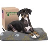 Furhaven Water-Resistant Orthopedic Dog Bed for Large Dogs w/ Removable Washable Cover, For Dogs Up to 95 lbs – Indoor/Outdoor Logo Print Oxford Polycanvas Mattress – Stone Gray, Jumbo/XL(Dlx Mat – Garden Print (Iron Gate))