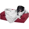 Furhaven Waterproof Throw Blanket for Dogs & Indoor Cats, Reversible Protective Pet Blanket, Extra Large, Long Faux Fur & Velvet, Driftwood(Mist Gray)