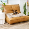 Furhaven Waterproof Throw Blanket for Dogs & Indoor Cats, Washable – Shaggy Plush Calming Long Faux Fur & Velvet Dog Blanket – Driftwood, Small((Long Faux Fur) Taupe)