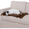 Furhaven Waterproof Throw Blanket for Dogs & Indoor Cats, Washable – Two-Tone Luxe Velvet Dog Blanket – Celadon Green, Medium(Brownstone)