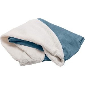 FurHaven Replacement Dog Bed Cover for Sherpa & Suede Snuggery, Fits Cool Gel-Top Foam Beds & Solid Orthopedic Foam Beds, Machine Washable, Jumbo XL (44 inch), Gray(Faux Lambswool & Suede Blue)