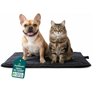 FurHaven ThermaNAP Faux Fur Self-Warming Mat, Brown Leopard, Large(Black)