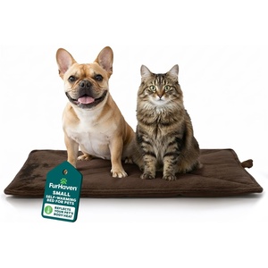 FurHaven ThermaNAP Faux Fur Self-Warming Mat, Brown Leopard, Large(Espresso)