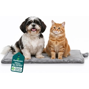 FurHaven ThermaNAP Faux Fur Self-Warming Mat, Brown Leopard, Large(Gray)