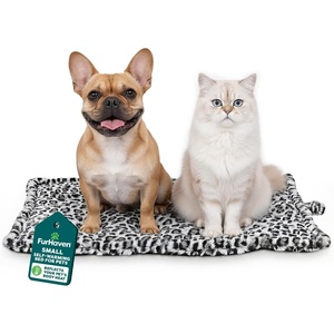 FurHaven ThermaNAP Faux Fur Self-Warming Mat, Brown Leopard, Large(Snow Leopard)