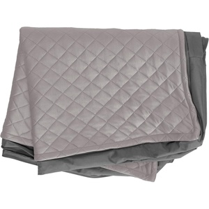 Furhaven Replacement Dog Bed Cover Water-Resistant Indoor/Outdoor Logo Print Oxford Polycanvas Mattress, Washable – Deep Lagoon, Jumbo (X-Large)(Convertible Quilt Top (Gray))