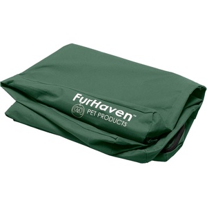 Furhaven Replacement Dog Bed Cover Water-Resistant Indoor/Outdoor Logo Print Oxford Polycanvas Mattress, Washable – Deep Lagoon, Jumbo (X-Large)(Forest)