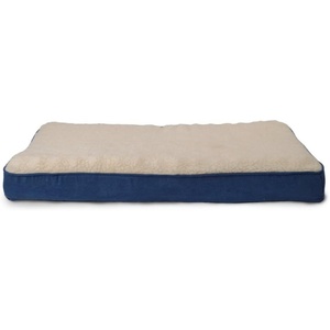 Furhaven Replacement Dog Bed Cover Water-Resistant Indoor/Outdoor Logo Print Oxford Polycanvas Mattress, Washable – Deep Lagoon, Jumbo (X-Large)(Sherpa & Suede (Navy))