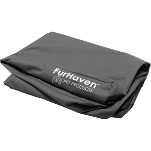 Furhaven Replacement Dog Bed Cover Water-Resistant Indoor/Outdoor Logo Print Oxford Polycanvas Mattress, Washable – Deep Lagoon, Jumbo (X-Large)(Stone Gray)