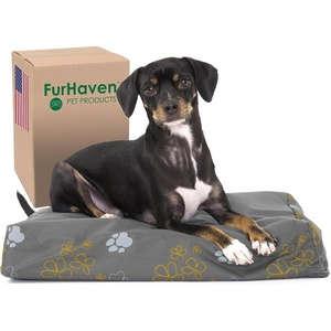 Furhaven Water-Resistant Orthopedic Dog Bed for Large Dogs w/ Removable Washable Cover, For Dogs Up to 95 lbs – Indoor/Outdoor Logo Print Oxford Polycanvas Mattress – Stone Gray, Jumbo/XL(Dlx Mat – Garden Print (Iron Gate))