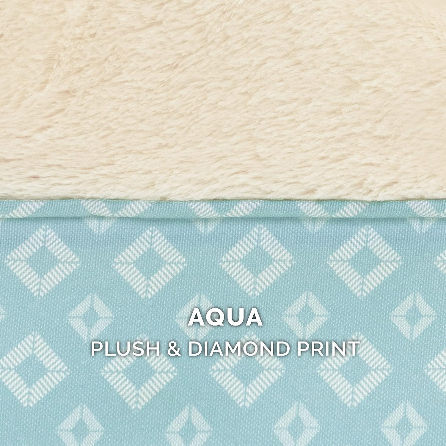 image:imageFurhaven Cozy Orthopedic Dog Bed for Large Dogs w Removable Bolsters amp Washable Cover For Dogs Up to 95 lbs Plush amp Diamond Print Nest Top Sofa Gray JumboXLAqua Plush Diamond Print Nest Top