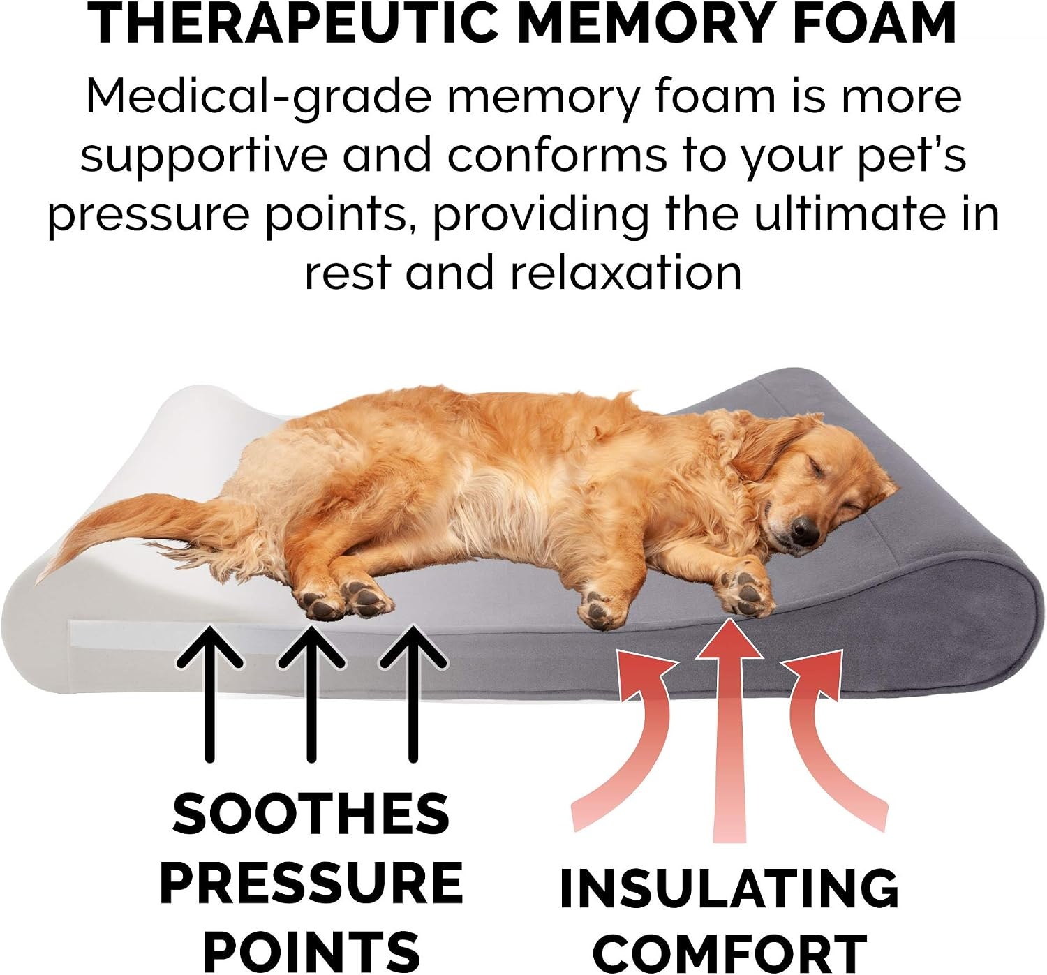 image:imageFurhaven Cozy Orthopedic Dog Bed for Large Dogs w Removable Bolsters amp Washable Cover For Dogs Up to 95 lbs Plush amp Diamond Print Nest Top Sofa Gray JumboXLGray