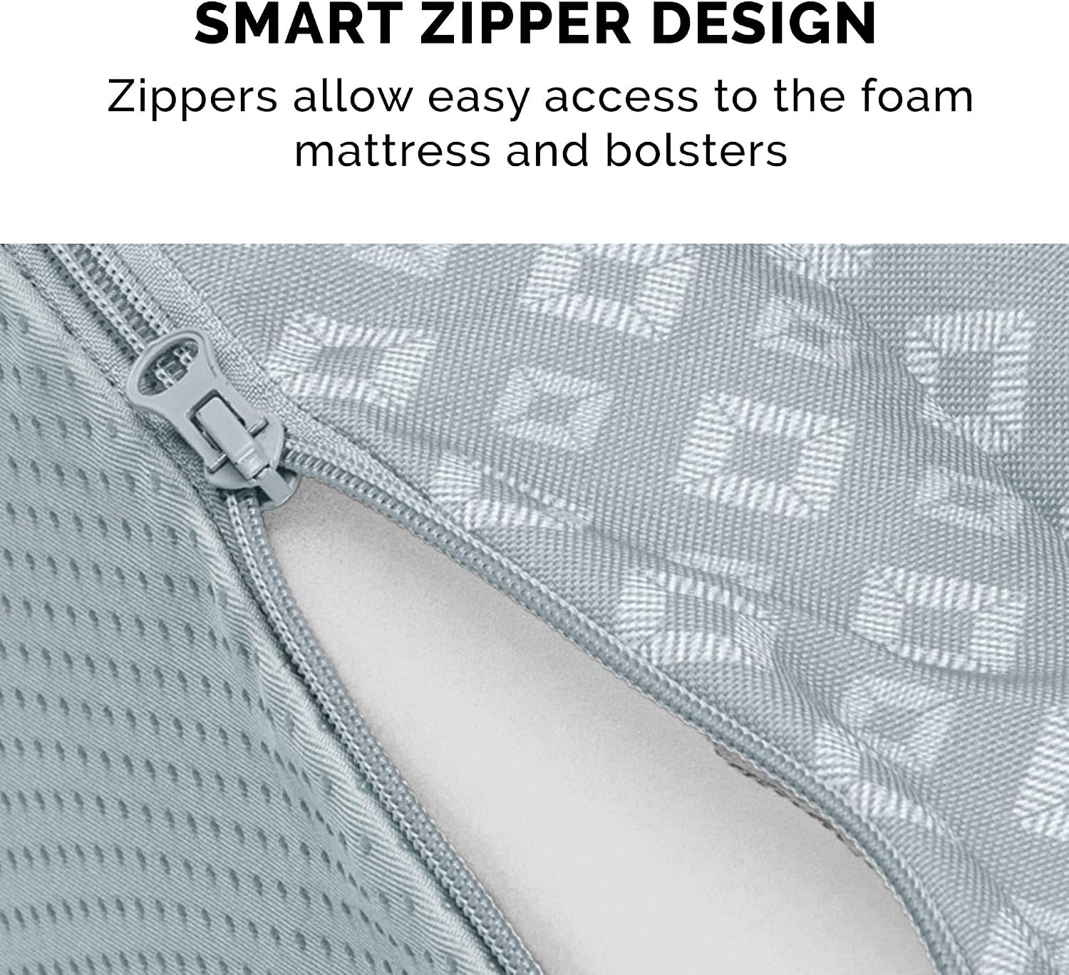 image:imageFurhaven Cozy Orthopedic Dog Bed for Large Dogs w Removable Bolsters amp Washable Cover For Dogs Up to 95 lbs Plush amp Diamond Print Nest Top Sofa Gray JumboXLGray Plush Diamond Print Nest Top