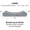 Furhaven Cooling Gel Dog Bed for Large Dogs w/ Removable Washable Cover, For Dogs Up to 150 lbs – Ultra Plush Faux Fur & Suede Luxe Lounger Contour Mattress – Gray, Jumbo Plus/XXL(Ultra Plush (Gray))