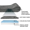 Furhaven Cooling Gel Dog Bed for Large Dogs w/ Removable Washable Cover, For Dogs Up to 150 lbs – Ultra Plush Faux Fur & Suede Luxe Lounger Contour Mattress – Gray, Jumbo Plus/XXL(Minky Plush & Velvet (Gray))