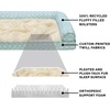 Furhaven Cozy Orthopedic Dog Bed for Large Dogs w/ Removable Bolsters & Washable Cover, For Dogs Up to 95 lbs – Plush & Diamond Print Nest Top Sofa – Gray, Jumbo/XL(Aqua (Plush & Diamond Print Nest Top))
