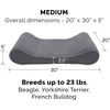 Furhaven Cozy Orthopedic Dog Bed for Large Dogs w/ Removable Bolsters & Washable Cover, For Dogs Up to 95 lbs – Plush & Diamond Print Nest Top Sofa – Gray, Jumbo/XL(Gray)