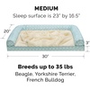 Furhaven Cozy Orthopedic Dog Bed for Large Dogs w/ Removable Bolsters & Washable Cover, For Dogs Up to 95 lbs – Plush & Diamond Print Nest Top Sofa – Gray, Jumbo/XL(Aqua (Plush & Diamond Print Nest Top))