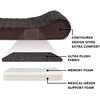 Furhaven Memory Foam Dog Bed for Large Dogs w/ Removable Washable Cover, For Dogs Up to 75 lbs – Ultra Plush Faux Fur & Suede Luxe Lounger Contour Mattress – Chocolate, Jumbo/XL