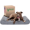 Furhaven Cooling Gel Dog Bed for Large Dogs w/ Removable Washable Cover, For Dogs Up to 150 lbs – Ultra Plush Faux Fur & Suede Luxe Lounger Contour Mattress – Gray, Jumbo Plus/XXL(Ultra Plush (Gray))