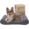 Furhaven Cozy Orthopedic Dog Bed for Large Dogs w/ Removable Bolsters & Washable Cover, For Dogs Up to 95 lbs – Plush & Diamond Print Nest Top Sofa – Gray, Jumbo/XL(Gray)