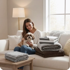 FURHAVEN Large Breed Dog Bed and Puppy Essentials